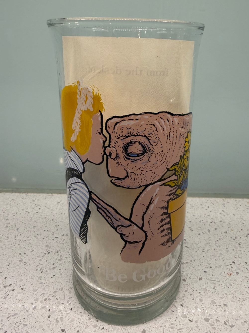VINTAGE ET THE EXTRA-TERRESTRIAL GLASS "BE GOOD" - PIZZA HUT